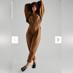 NWOT Free People Faye Jumpsuit Dark Blue